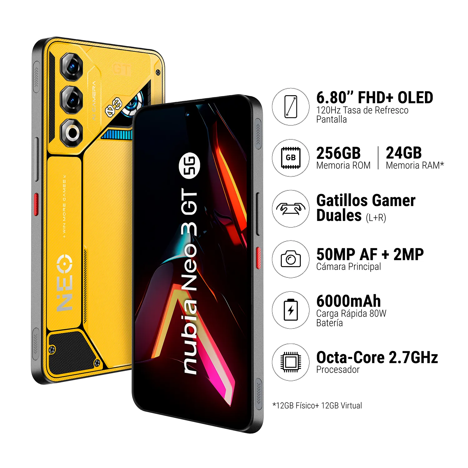 ZTE NUBIA NEO 3 GT (5G) 12GB RAM + 256GB ROM